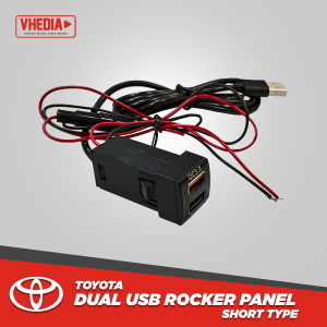 Toyota Dual USB Rocker Panel (QC 3.0 and Audio) – Short Type