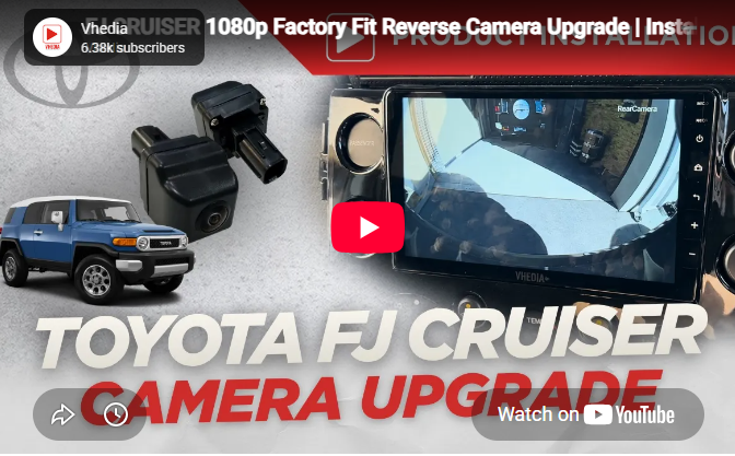  FJ CRUISER 1080p Factory Fit Reverse Camera Upgrade | Install and Image Comparison