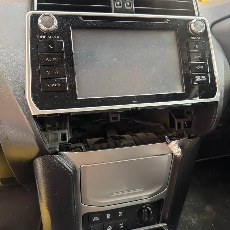 Customer install photo, Head Unit Suitable for Toyota Prado GX, GXL 2016-2024 – 12.3″ WideScreen