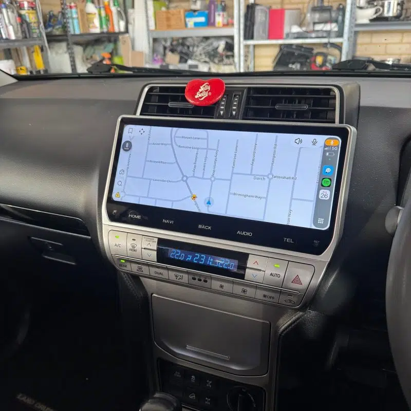 Customer install photo, Head Unit Suitable for Toyota Prado GX, GXL 2016-2024 – 12.3″ WideScreen